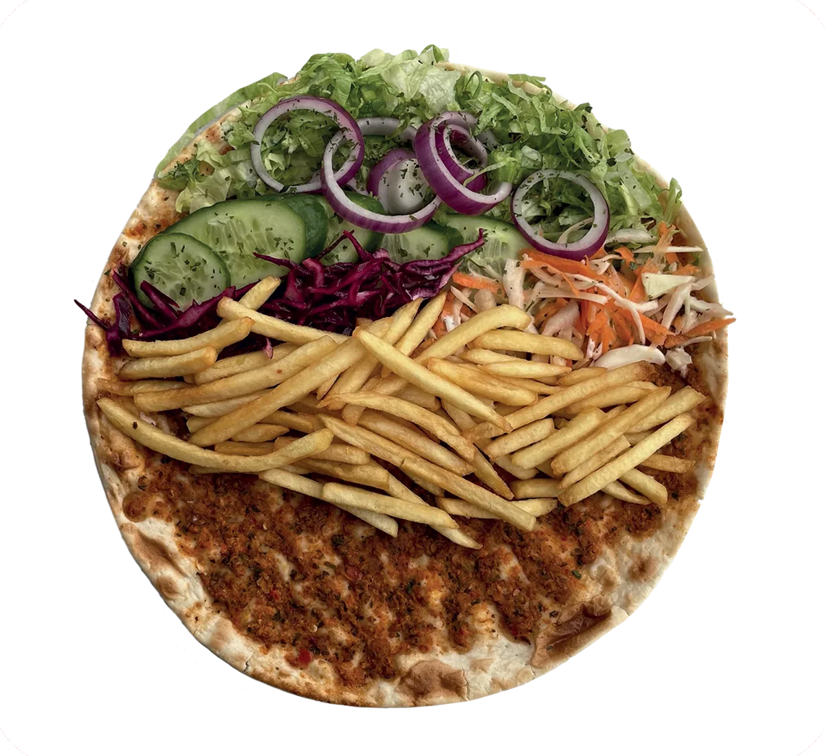 Turkse pizza met patat